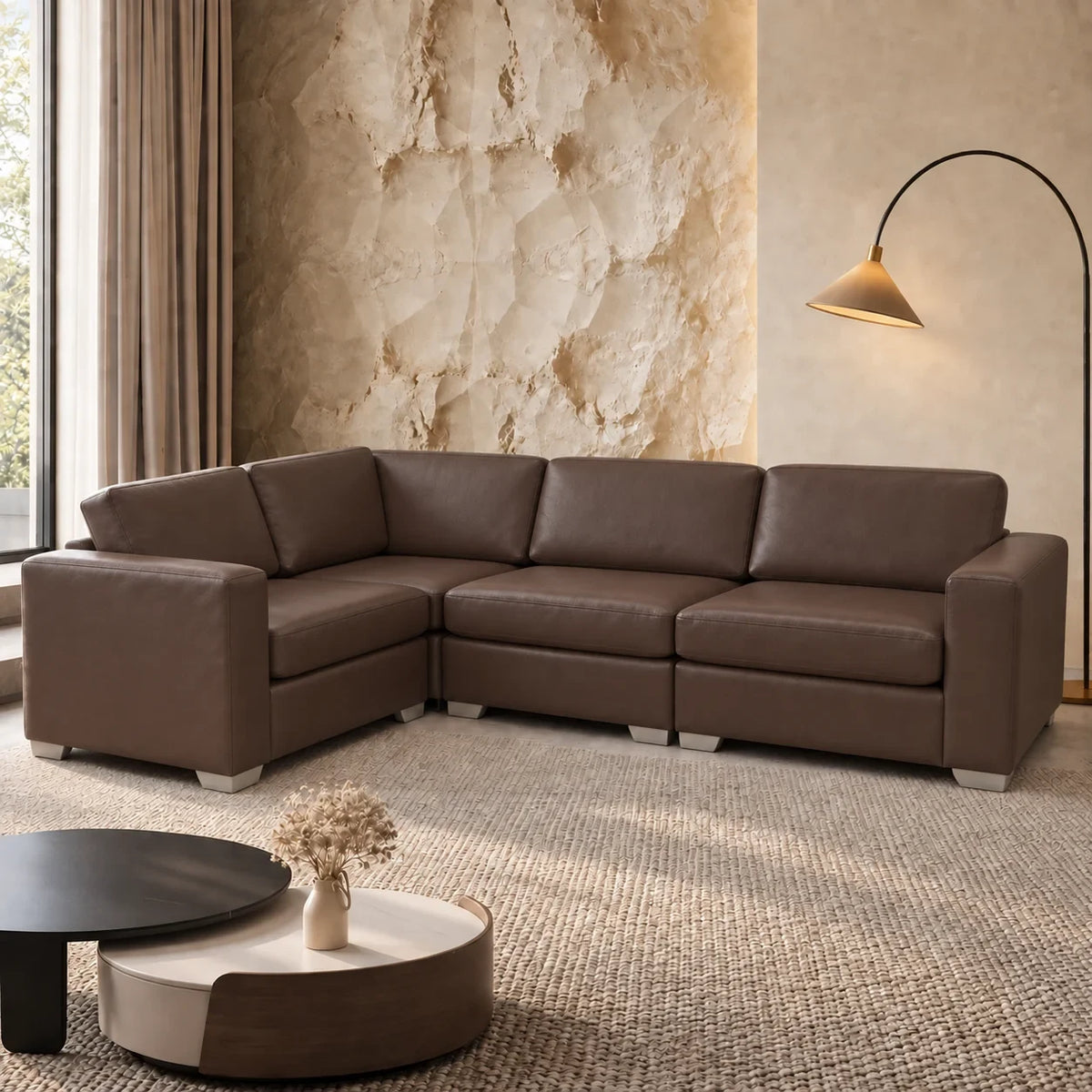 Sectionnel modulaire Nova - Cuir
