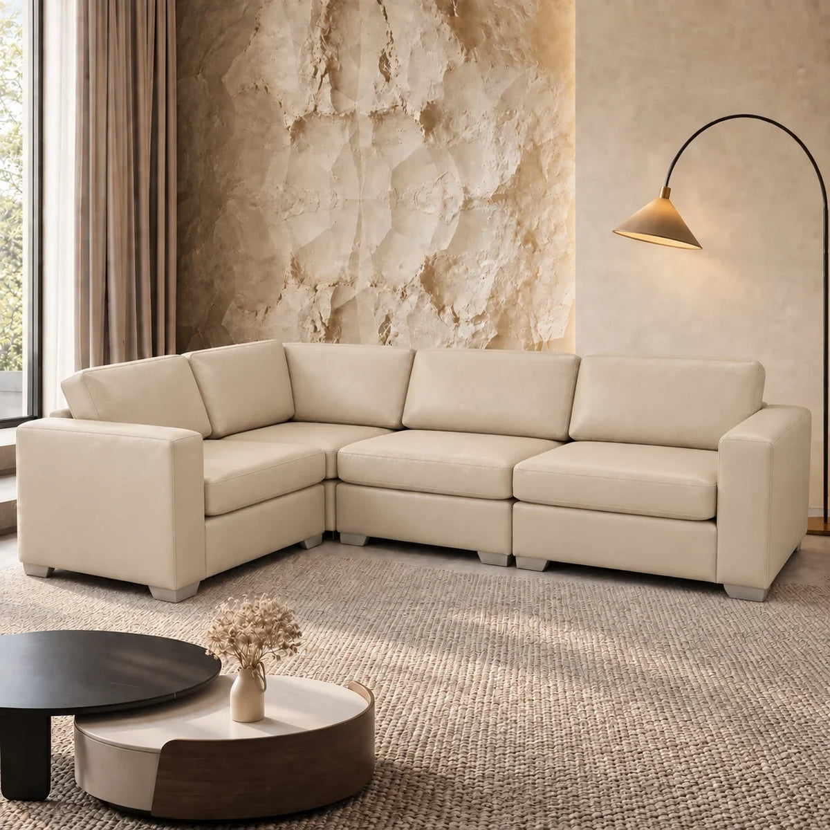 Sectionnel modulaire Nova - Cuir
