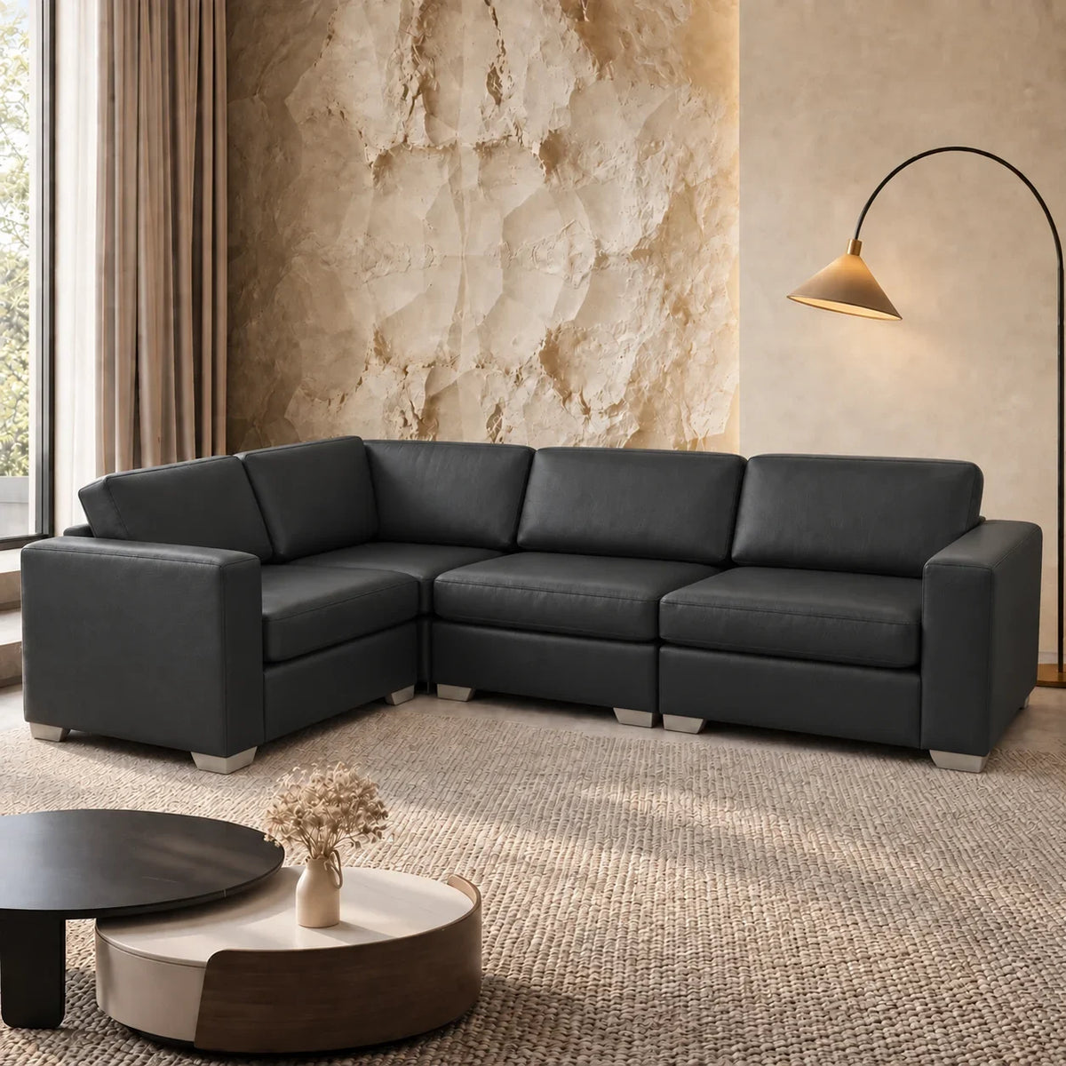 Sectionnel modulaire Nova - Cuir