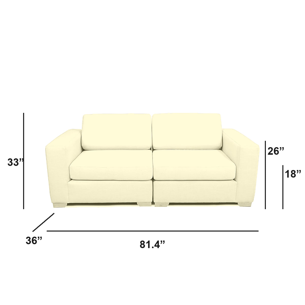 Sectionnel modulaire Nova - Cuir