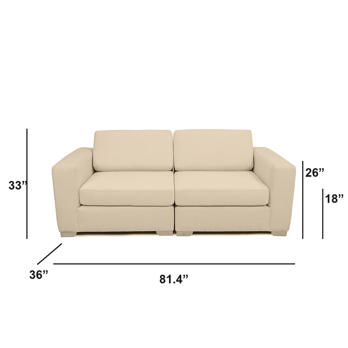 Sectionnel modulaire Nova - Cuir