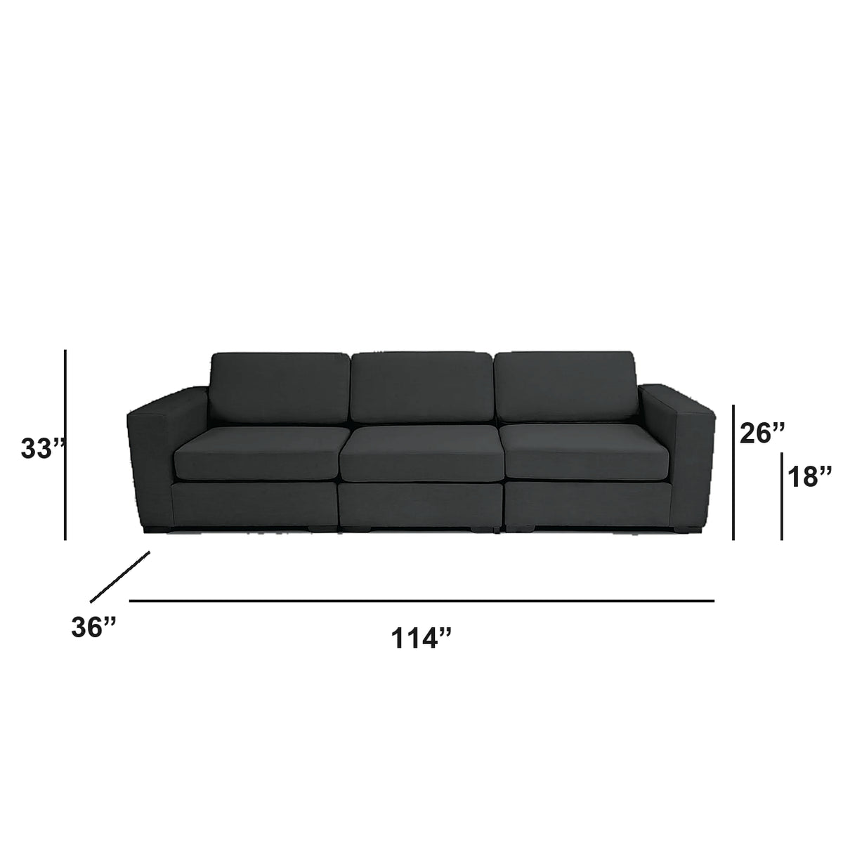 Sectionnel modulaire Nova - Cuir