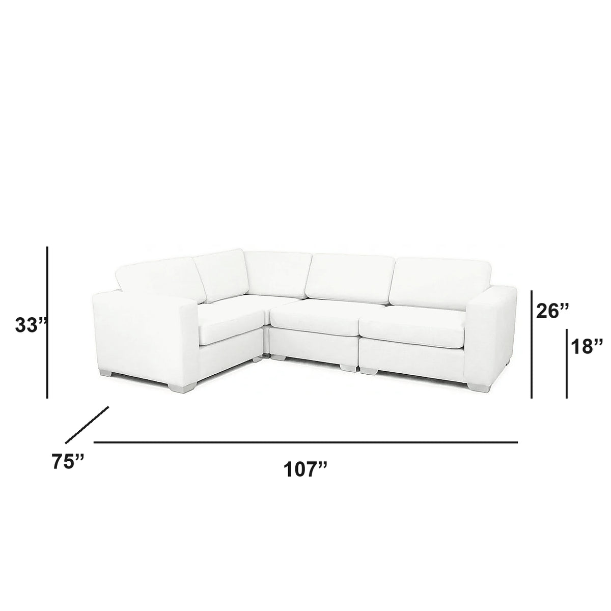 Sectionnel modulaire Nova - Cuir