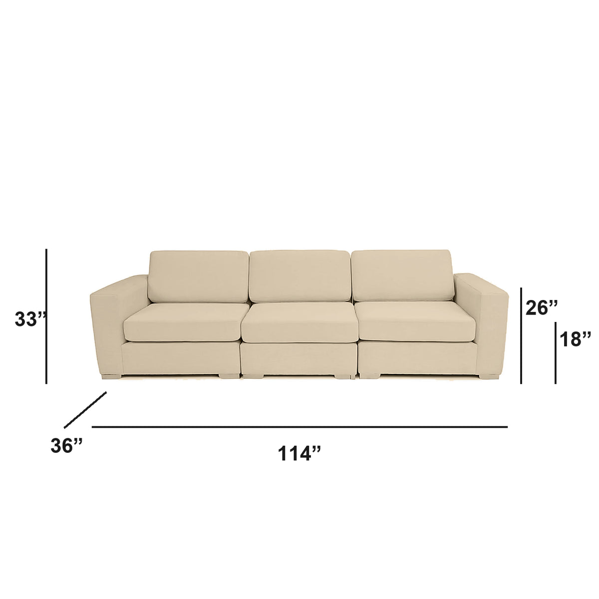 Sectionnel modulaire Nova - Cuir