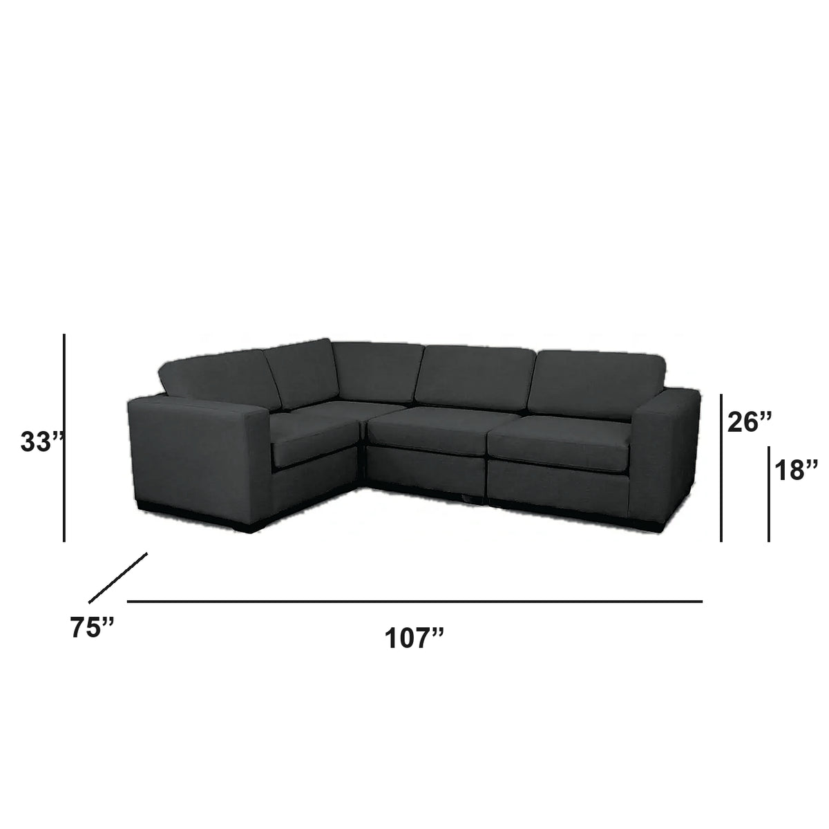 Sectionnel modulaire Nova - Cuir