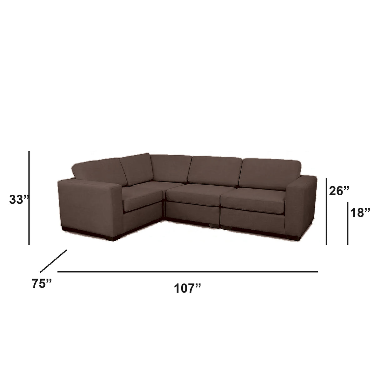 Sectionnel modulaire Nova - Cuir
