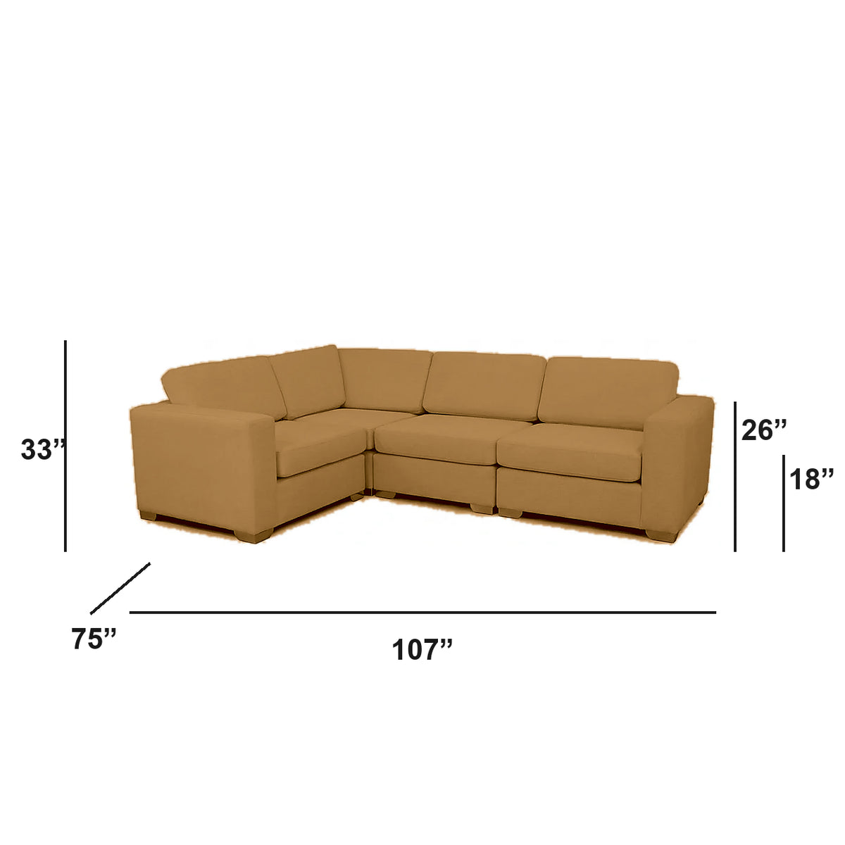 Sectionnel modulaire Nova - Velours