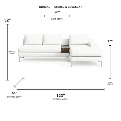 Canapé d'angle Boreal et causeuse - Cuir