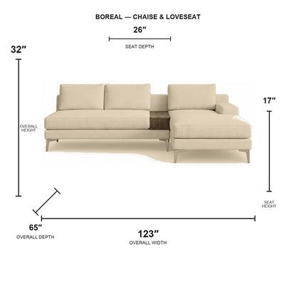 Canapé d'angle Boreal et causeuse - Cuir