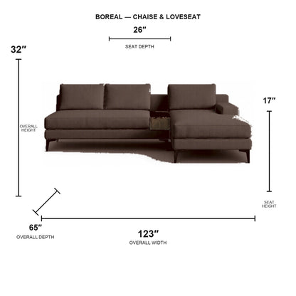Canapé d'angle Boreal et causeuse - Cuir