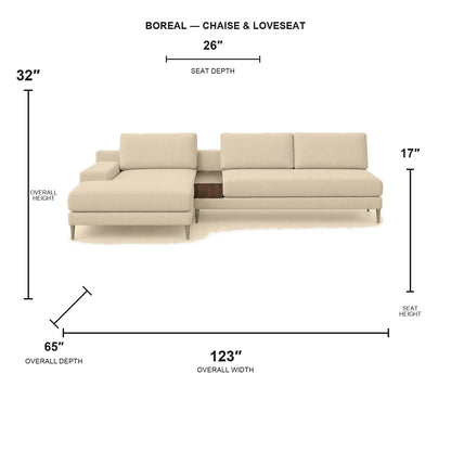 Canapé d'angle Boreal et causeuse - Cuir