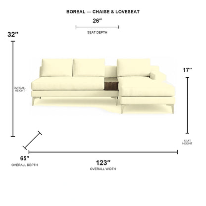 Canapé d'angle Boreal et causeuse - Cuir