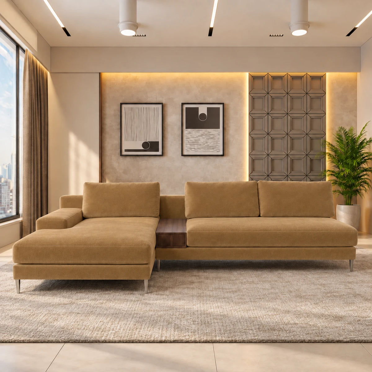 Sectionnel boréal causeuse et fauteuil – Velours