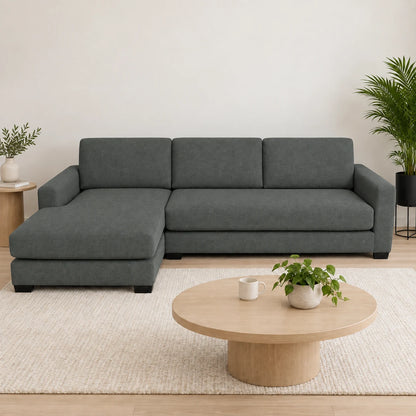 Canapé d'angle Mesa avec chaise longue à gauche - Tissu