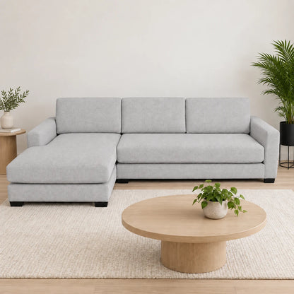 Canapé d'angle Mesa avec chaise longue à gauche - Tissu