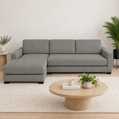 Canapé d'angle Mesa avec chaise longue à gauche - Tissu