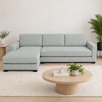 Canapé d'angle Mesa avec chaise longue à gauche - Tissu
