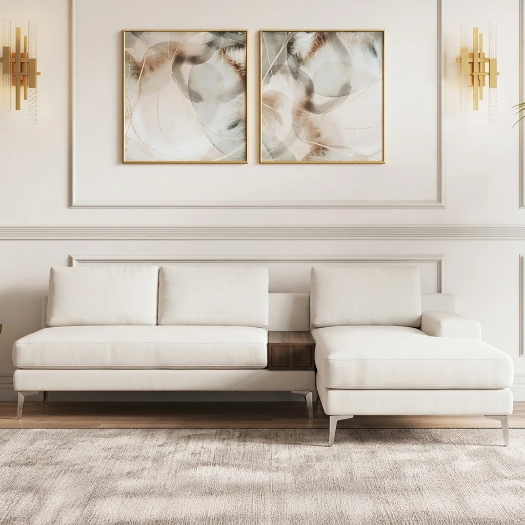 Boreal Chaise & Loveseat Sectional - Leather