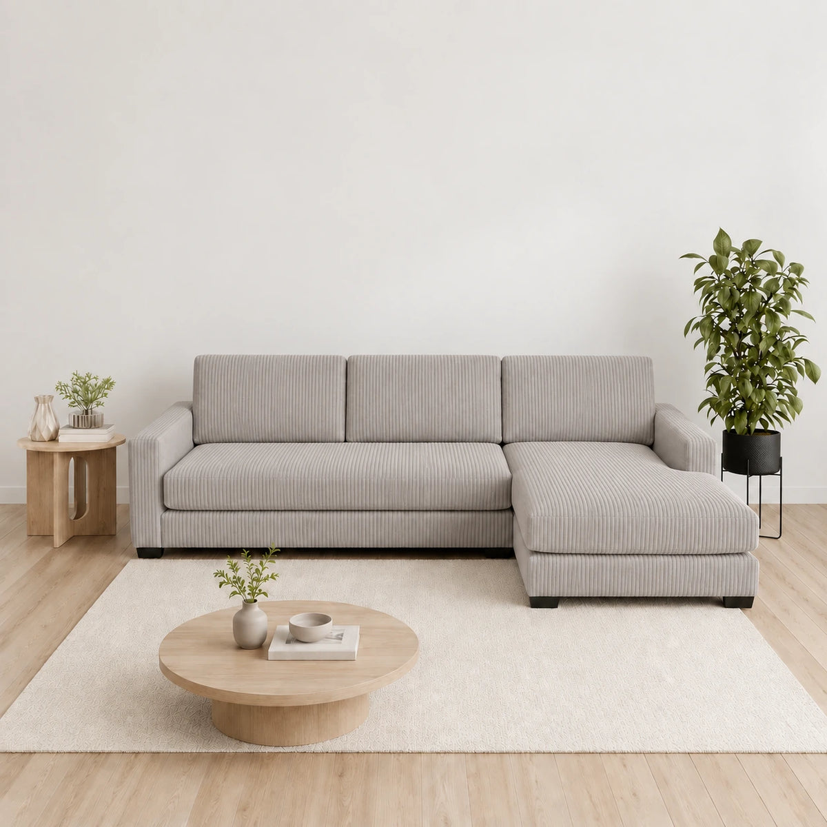 Mesa Sectional with Right Chaise - Corduroy